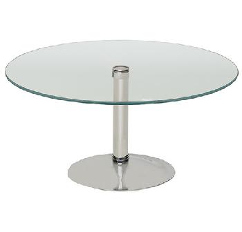 Round dish 37cm on a stainless foot H.18cm - Plat rond sur pd